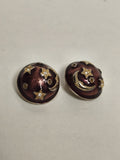 Paire boucles d'oreilles rétro vintage ancien, bijou d'époque pour collectionneu