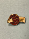 Vintage pin's camion pizza émaillé ? Forme pizza, collection food truck rétro