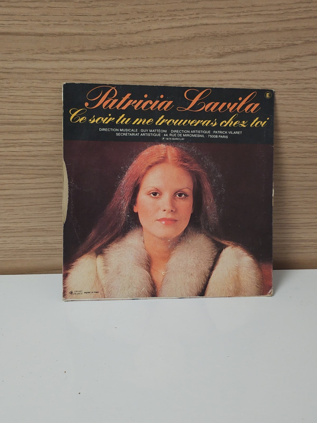 Vinyle 45 tours ancien Patricia Lavila rétro, disque collection chanson français