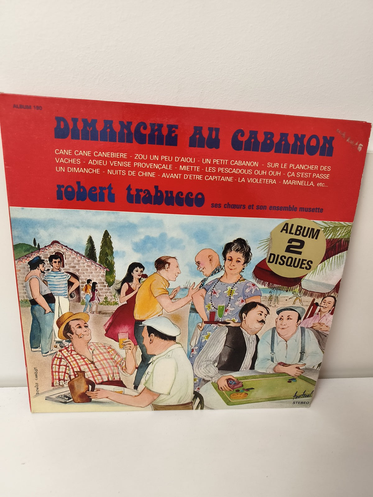 Vinyle 33 tours rétro ancien "Dimanche au cabanon" disque vintage collection