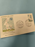 Ancienne enveloppe FDC Côte d?Ivoire 1972 télécommunications Abidjan philatélie