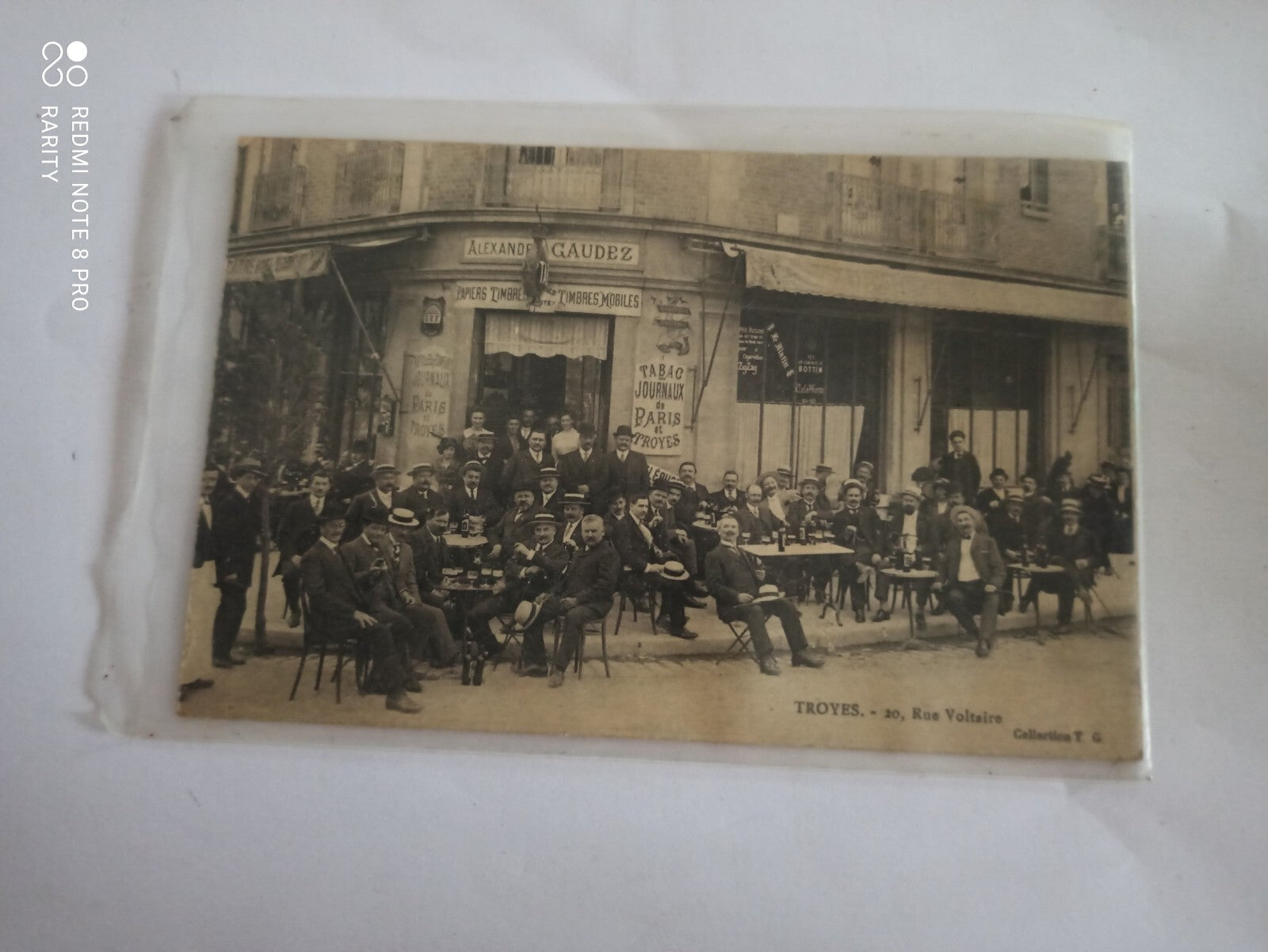 Carte postale ancienne Troyes Alexander Gaudez tabac café 20 Rue Voltaire