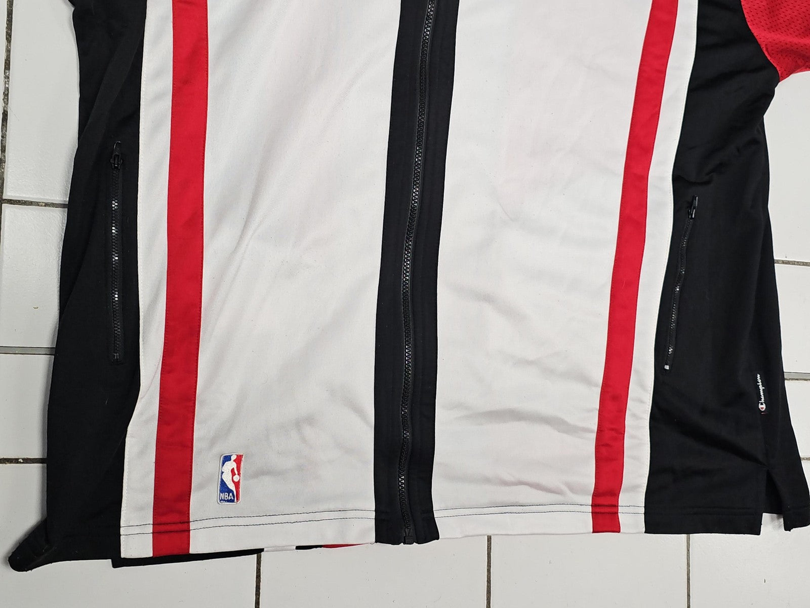 Veste rétro Chicago Bulls Champion XXL sans manches capuche années 90 vintage