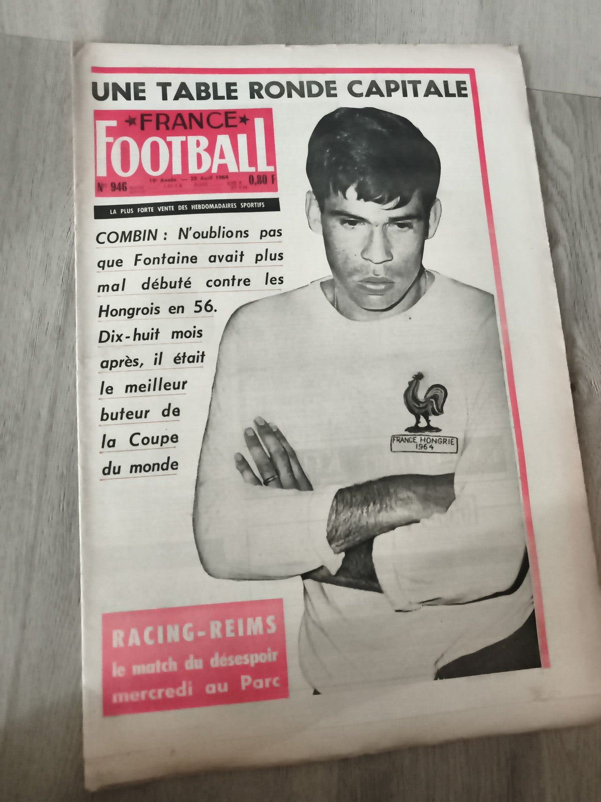 Ancien journal France Football 1968 n°946 vintage sport une table ronde capitale