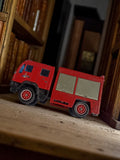Camion de pompiers Solido 1/43 ancien, miniature vintage rouge, fire truck métal