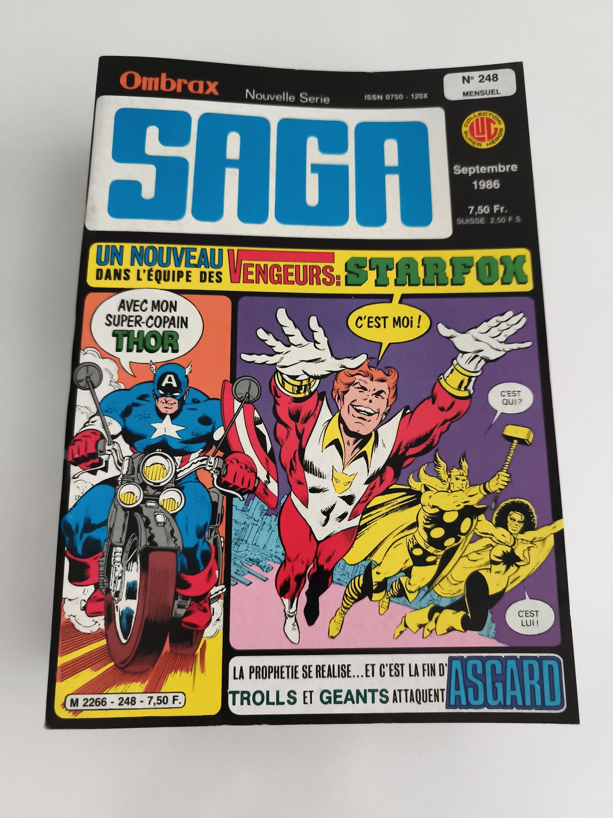 Comic SAGA Ombrax n°248 1986 Marvel Avengers Starfox Thor ancien très bon état