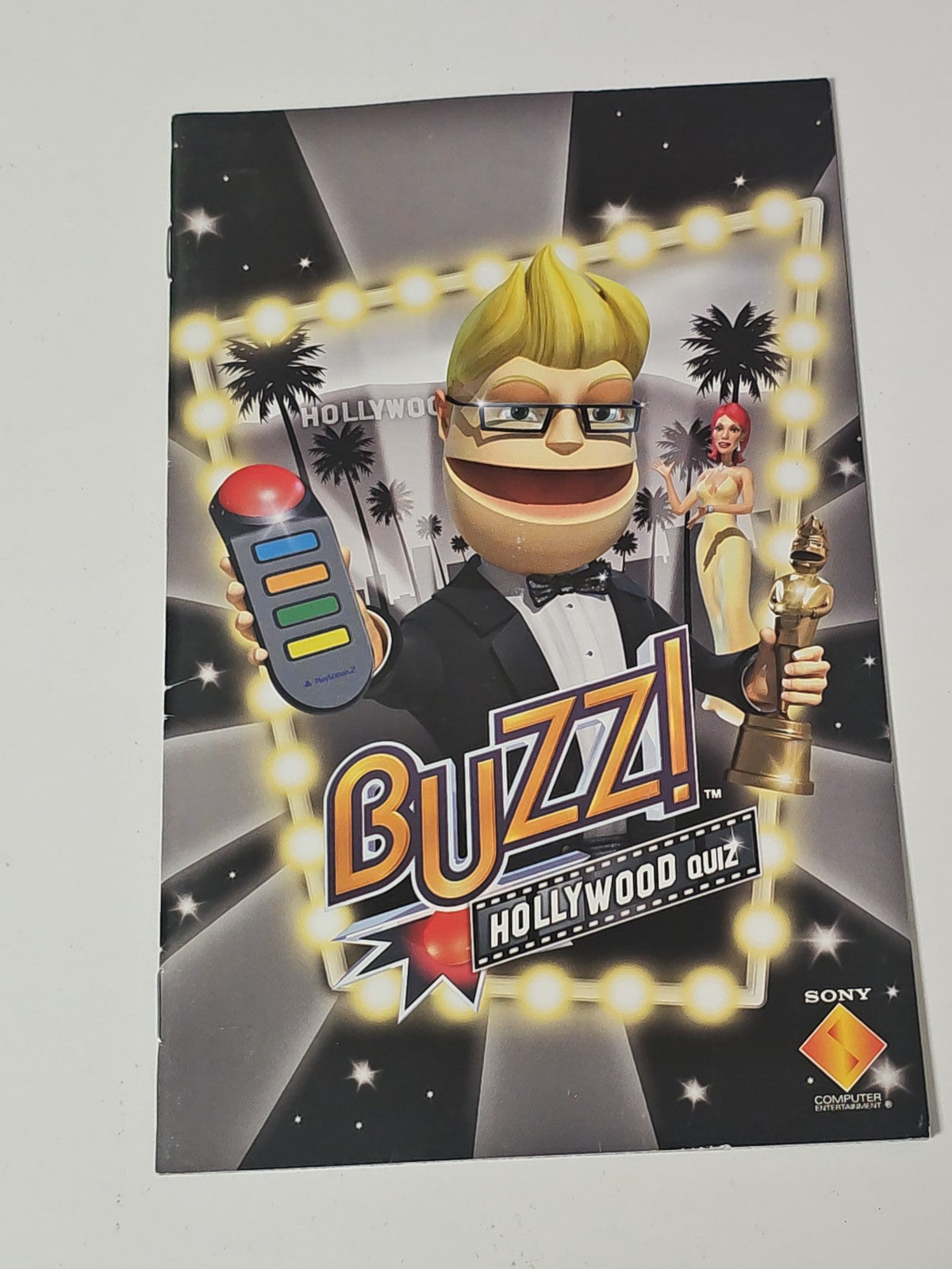 Notice officielle seule pour jeu Buzz sur Playstation, manuel d'origine d'occasi