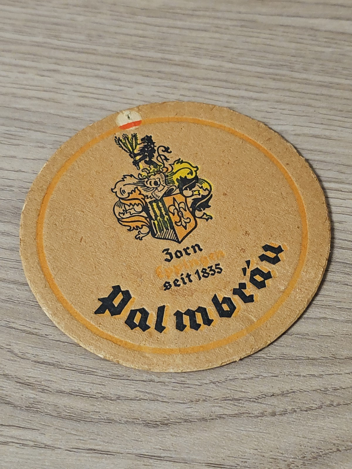 Sous-bock ancien bière Palmbrav rétro collection pub brasseur vintage déco