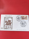 Enveloppe philatélie Journée du Timbre 1963 Fougères motif cheval timbre oblitér