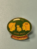 Vintage pin's CNDA PPDA défense animale émaillé vert jaune collection (Ref 13)