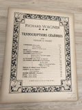 Ancien livre partitions violon piano Wagner Transcriptions célèbres déco vintage