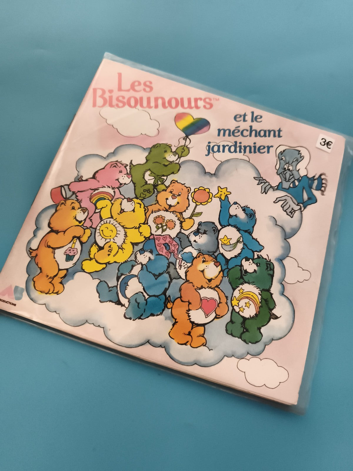 Vinyle Les Bisounours et le méchant jardinier disque enfant illustration