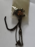 Collier vintage pendentif coccinelle chaîne bronze deadstock ancien magasin
