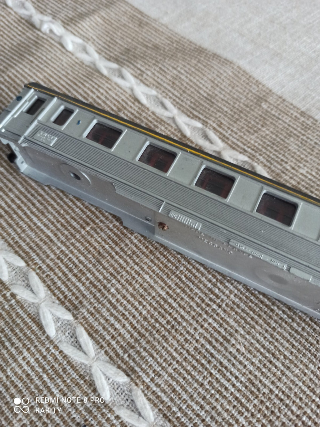Voiture voyageurs Meccano HO gris argent modèle réduit vintage train wagon
