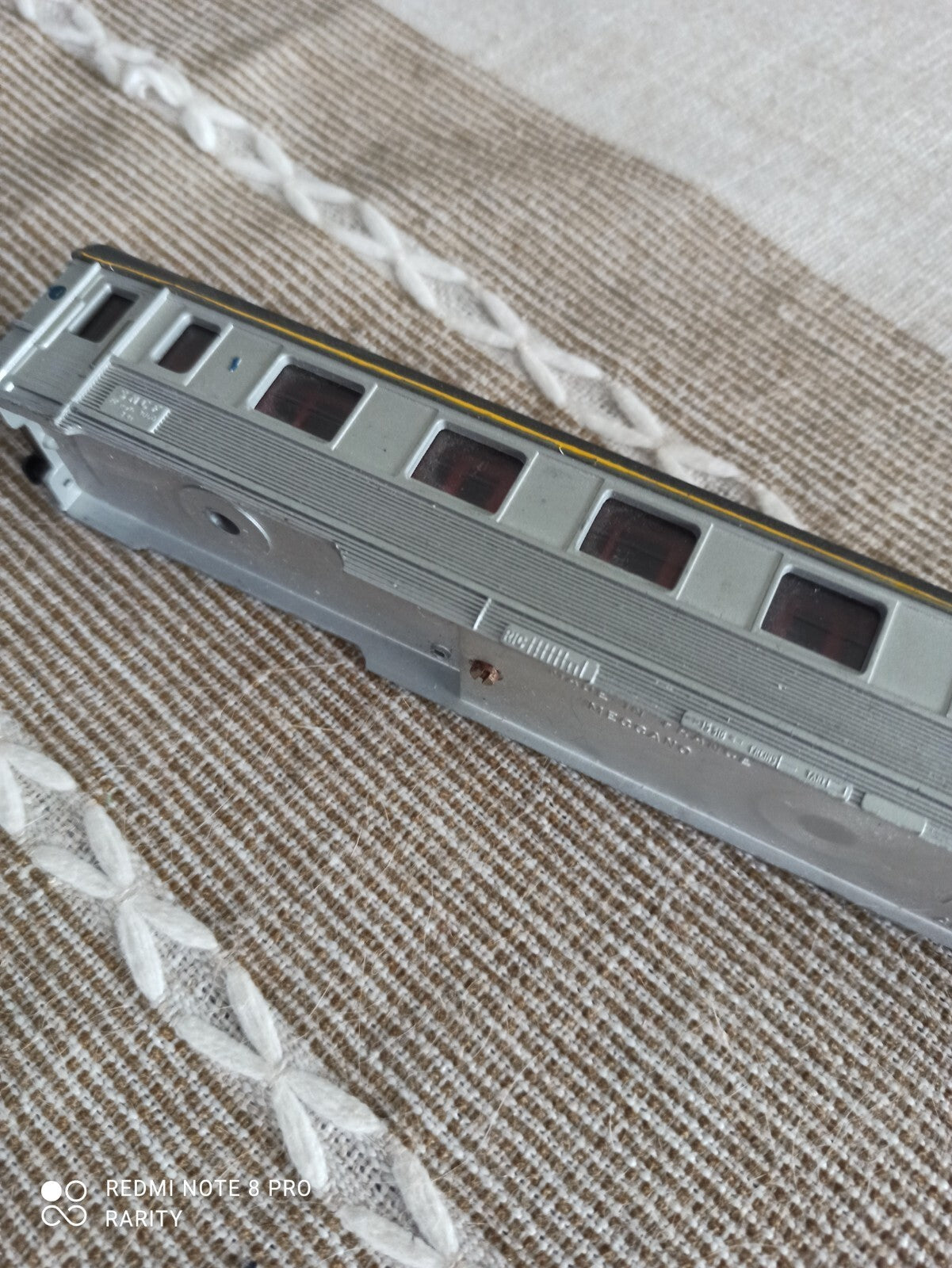 Voiture voyageurs Meccano HO gris argent modèle réduit vintage train wagon