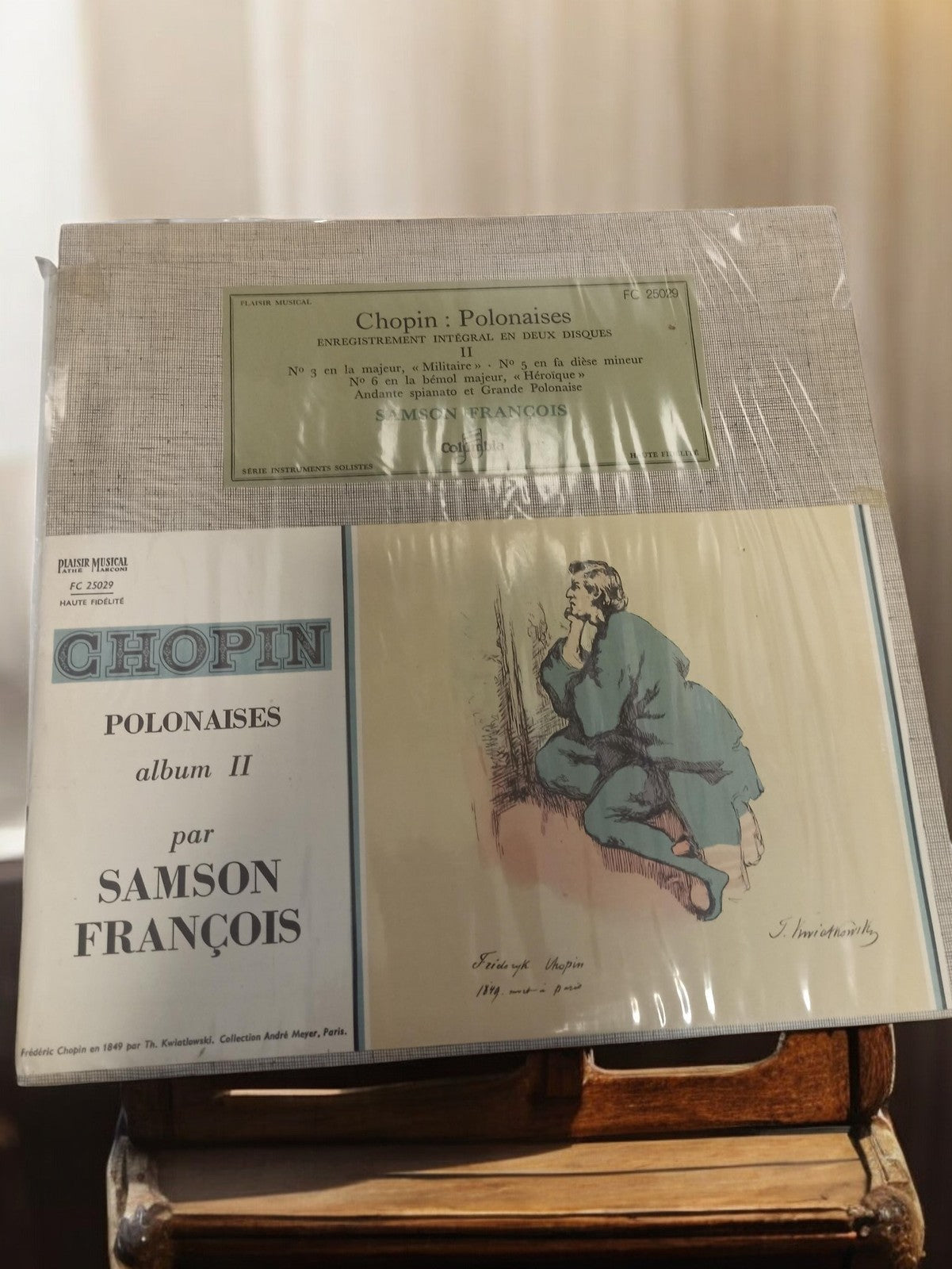 Disque 78 tours Chopin Polonaises Samson François ancien rétro classique