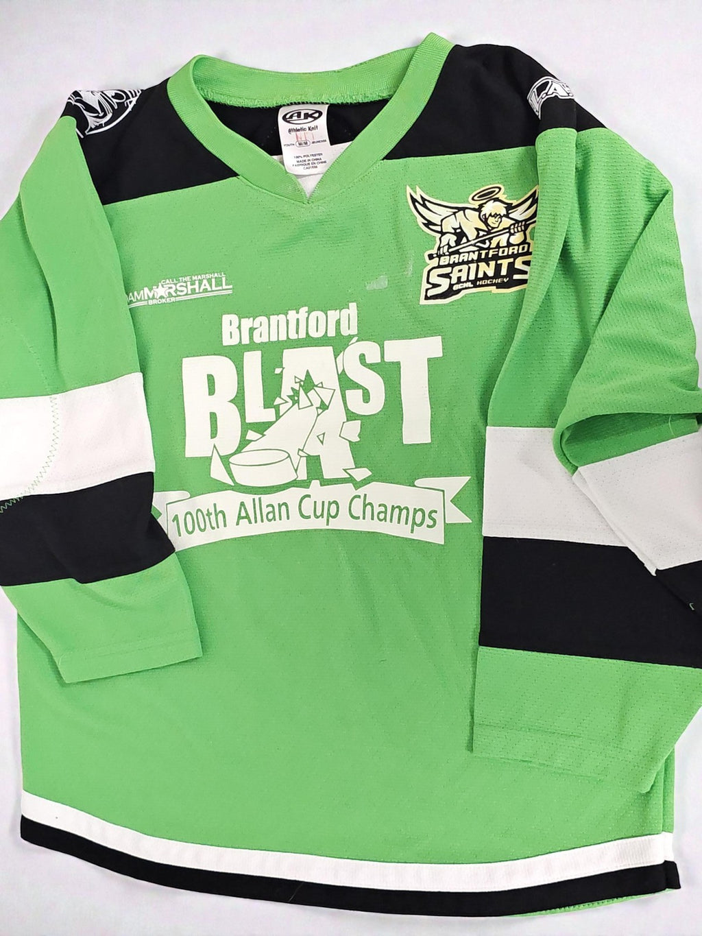 Maillot Brantford Blast Allan Cup 100 ans taille M hockey officiel Brantford