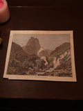 Gravure ancienne Le Pelvoux montagne paysage vintage déco art rétro