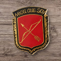 Pin's vintage blason Amou Que Soy écusson rétro archer émaillé badge