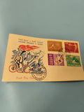 Ancienne enveloppe FDC Vietnam 1965 sports, timbres cyclisme athlétisme