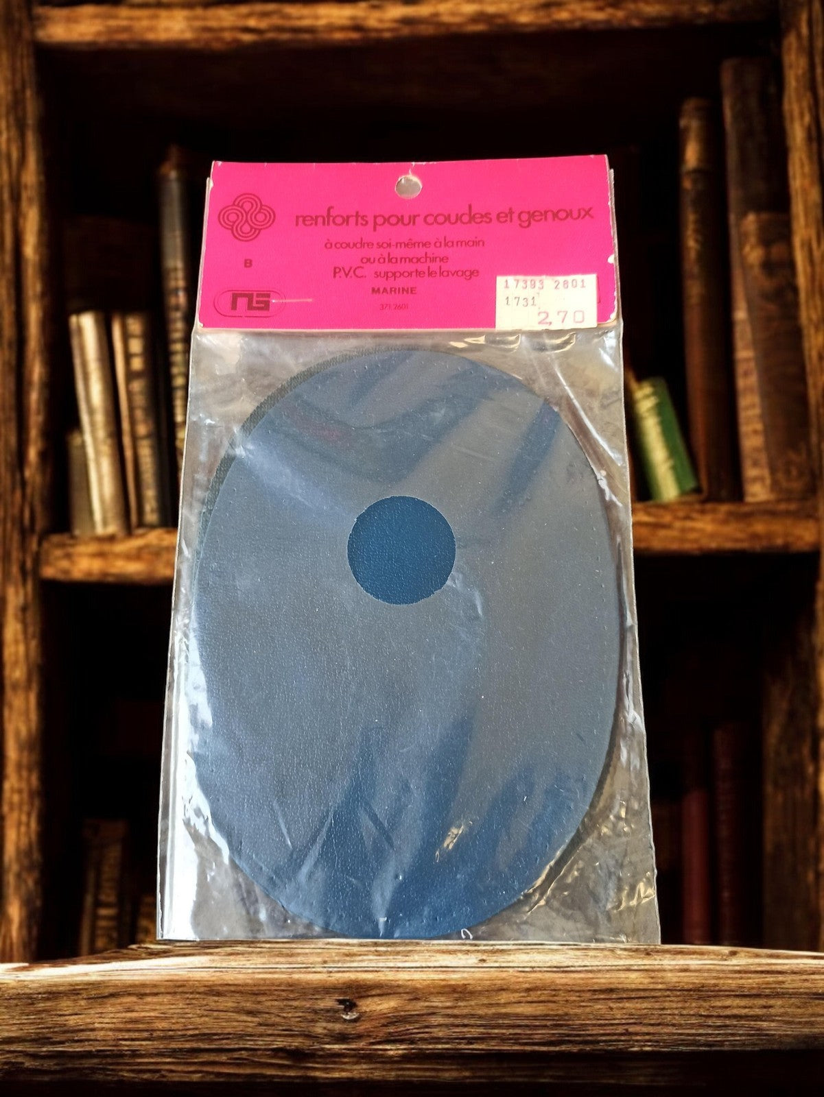 Renforts coudes genoux vintage marine PVC neufs France années 70 patchs
