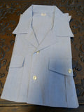 Chemise militaire vintage bleu clair ancien vêtement armée manches courtes