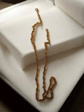 Collier chaîne torsadée vintage plaqué or rétro ancien bijou femme