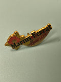 Vintage pin's Marius Ferrat fleur, émaillé collection publicitaire ancien