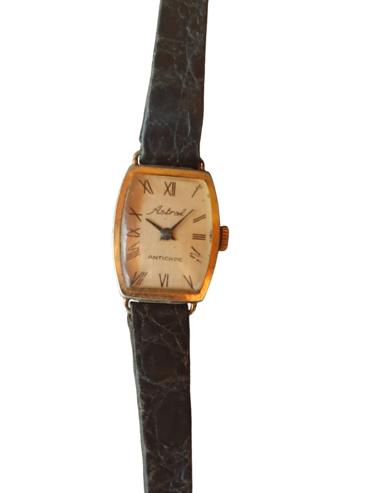 Montre Astral mécanique vintage antichoc cadran rectangulaire années 60-70