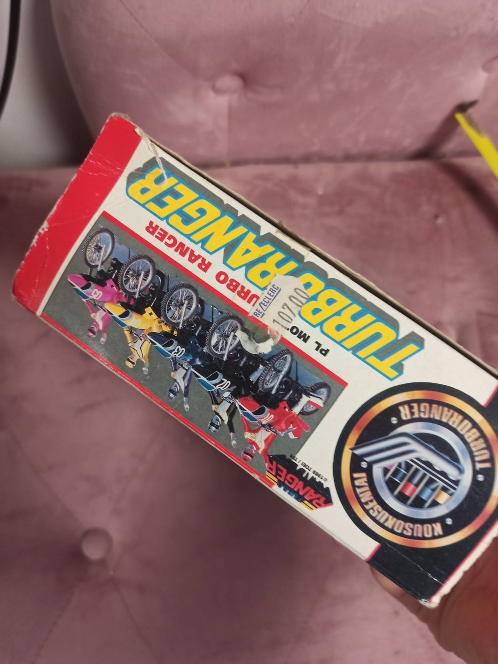 Vintage Bandai Turbo Ranger Moto Rose + Figurine 1989 France Sentai