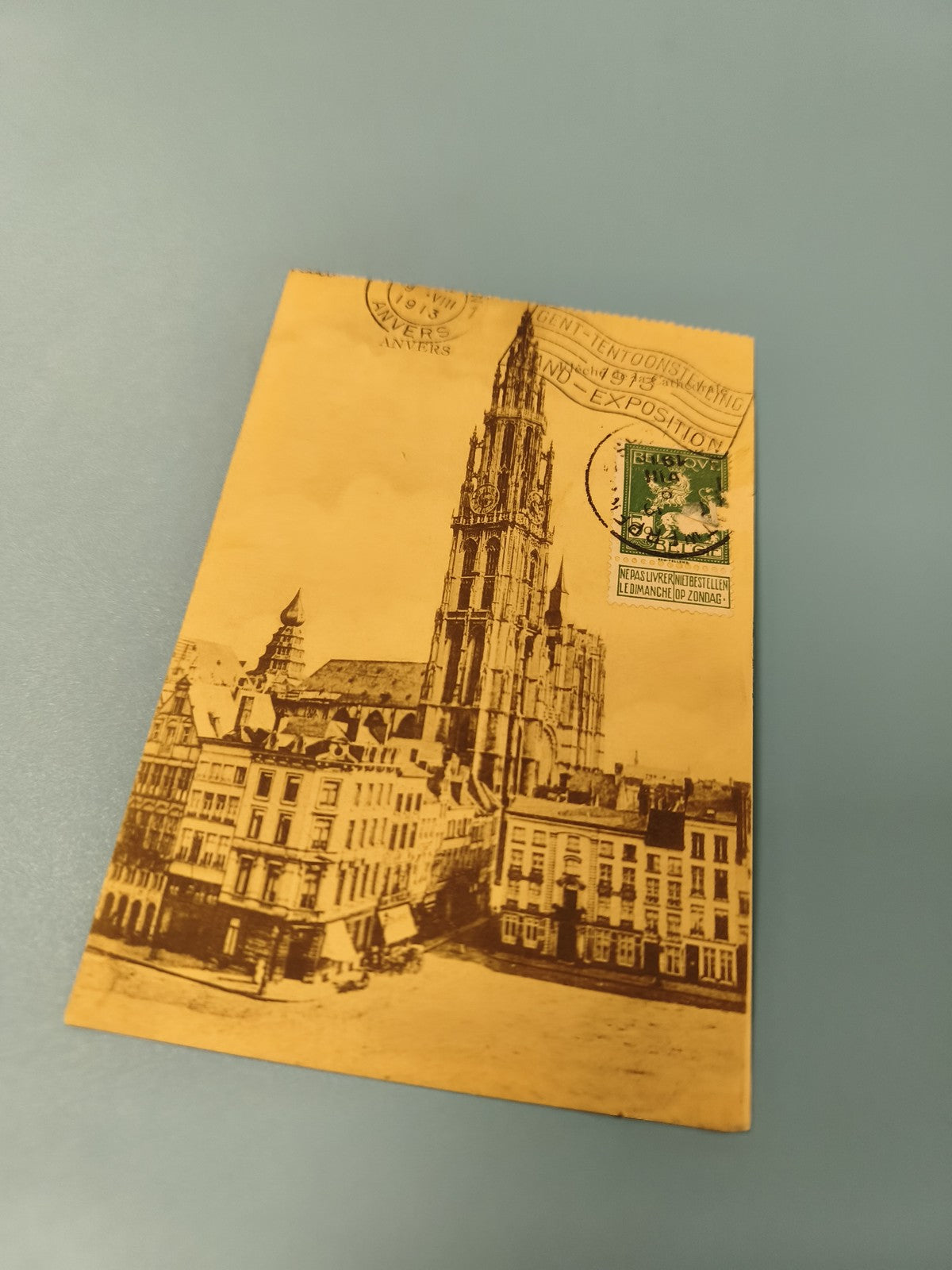 Carte postale ancienne CPA Anvers cathédrale timbre oblitéré collection