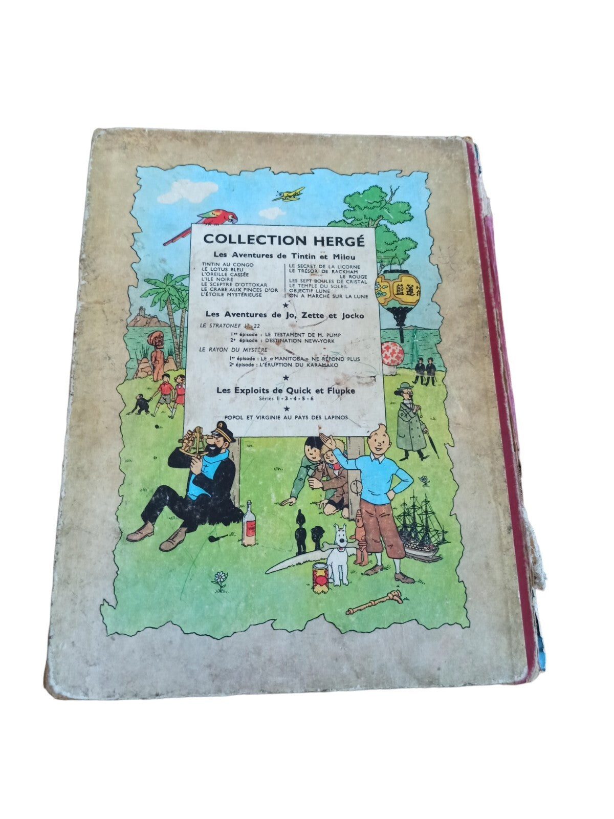 BD Tintin On a marché sur la Lune Casterman 1954 ancienne édition rare
