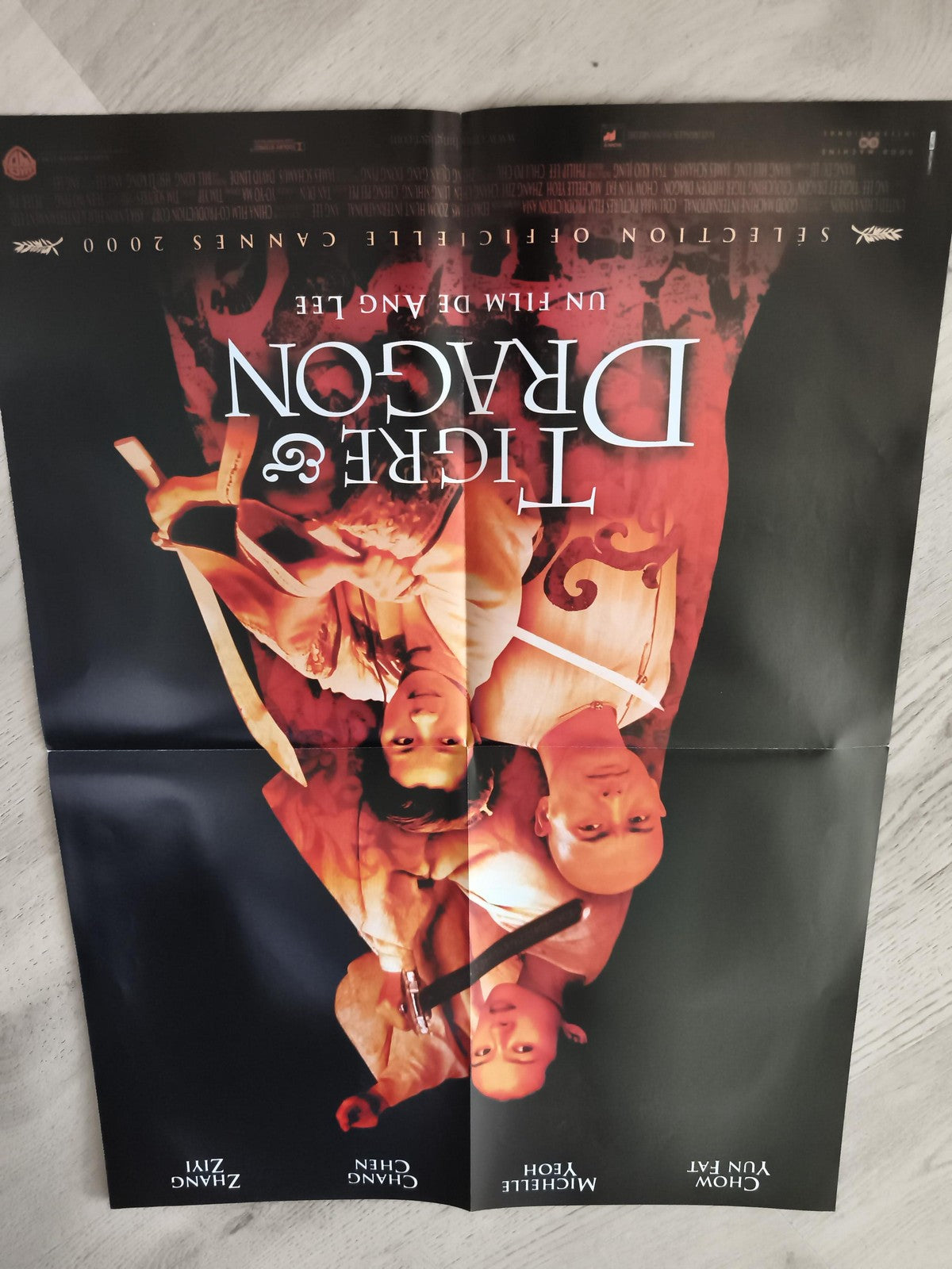 Poster Tigre et Dragon film Ang Lee Cannes 2000 cinéma affiche pliante