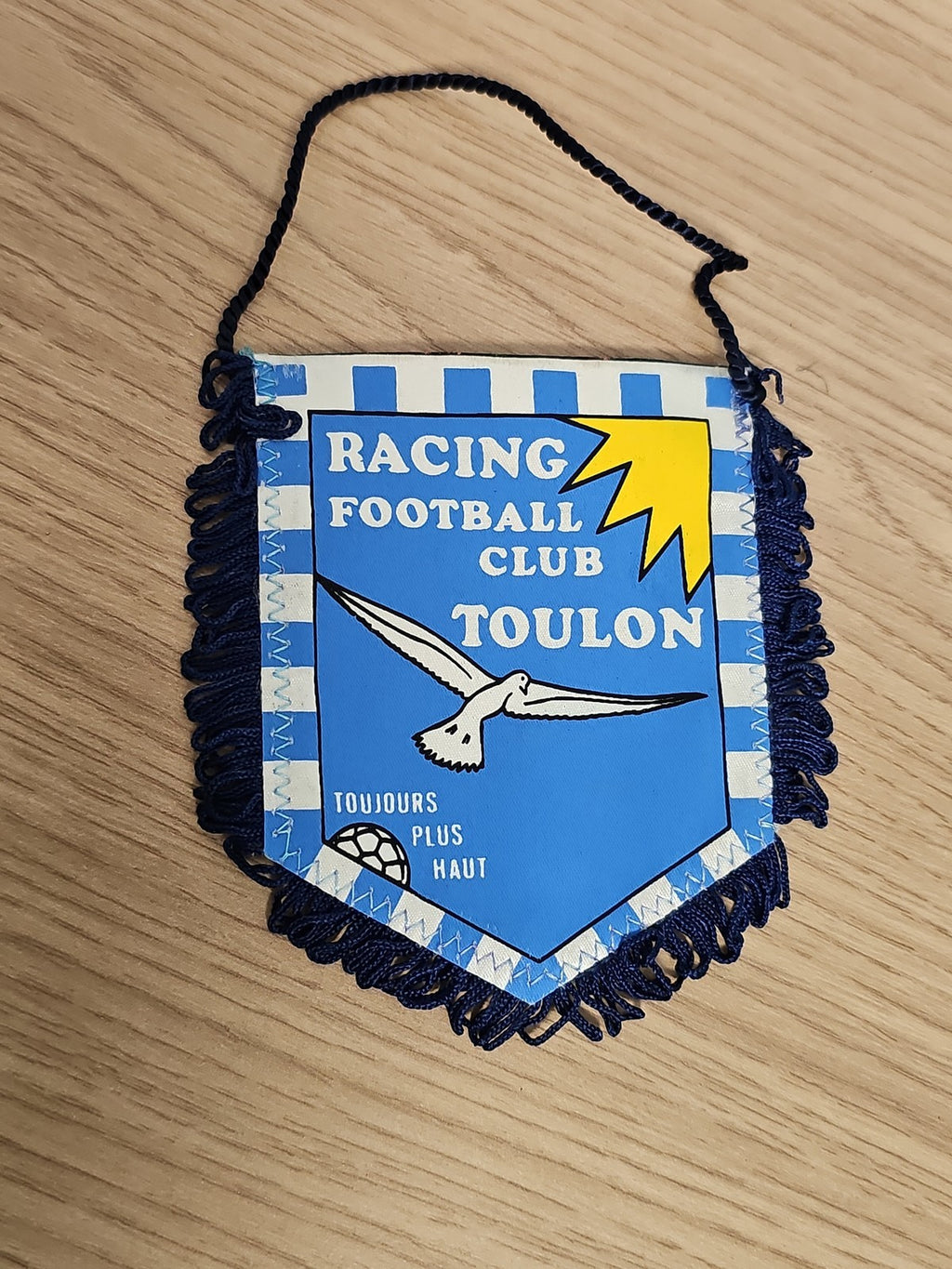 Fanion ancien Racing Club Toulon football vintage rétro supporteur