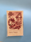 Carte postale ancienne italienne vintage avec timbre et cachet époque coloniale
