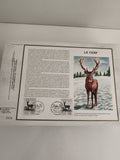 Feuillet philatélique CEF Le Cerf timbres 3,00 F France Claude Haley