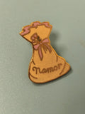 Vintage pin's Namor bouquet fleurs sac pastel collection rétro (Ref 18)