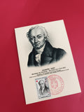 Carte maximum Valentin Haüy timbre 25F Croix Rouge France philatélie (Ref 1)