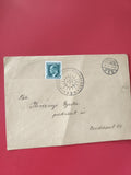 Enveloppe philatélie affranchie timbre Tchécoslovaquie 50h, cachet visible