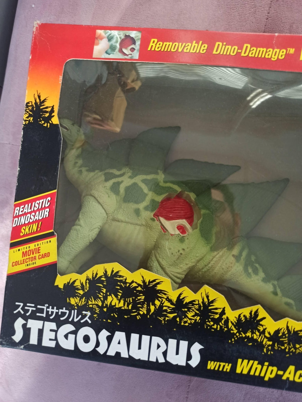 Figurine Jurassic Park Stegosaurus Dino Damage boîte japonaise queue articulée