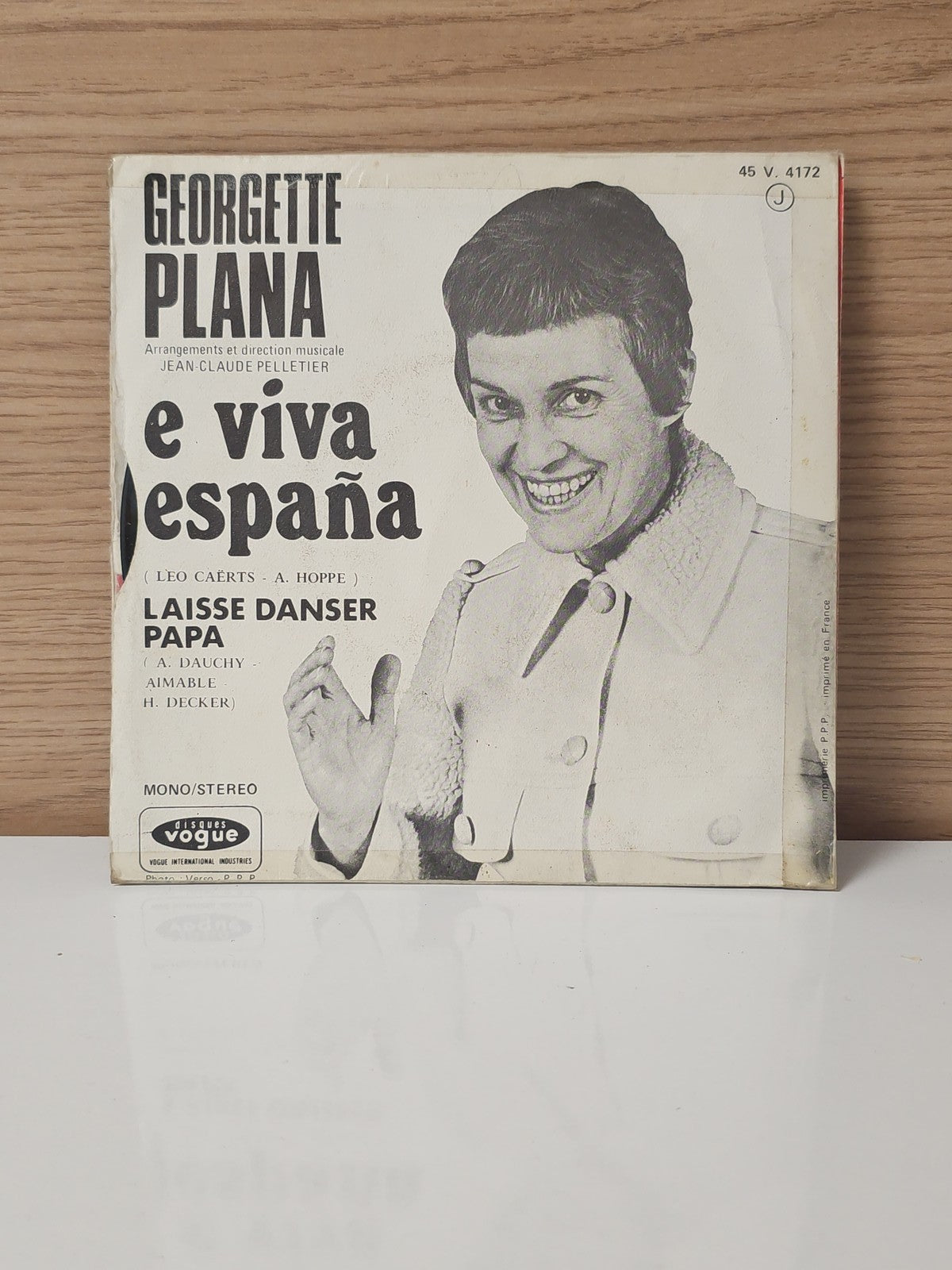 Vinyle 45T ancien Georgette Plana disque rétro collection chanson française vint