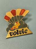 Pin's vintage Volvic parapente émaillé, collection boisson, années 80-90