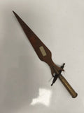 Coupe-papiers ancien militaire WW1 lame aspect bronze poignée douille
