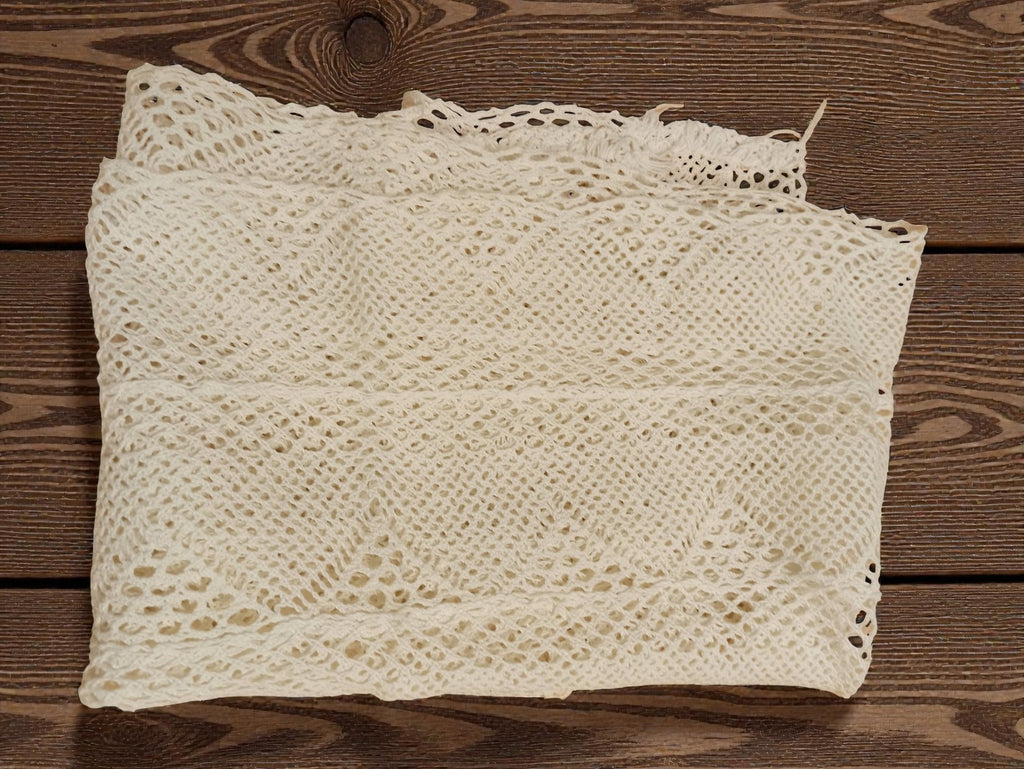Set linge de table ancien XIXe brodé dentelle crochet vintage rare déco rétro