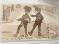 Carte postale ancienne illustrée Nos Alliés La Visite à Montmartre
