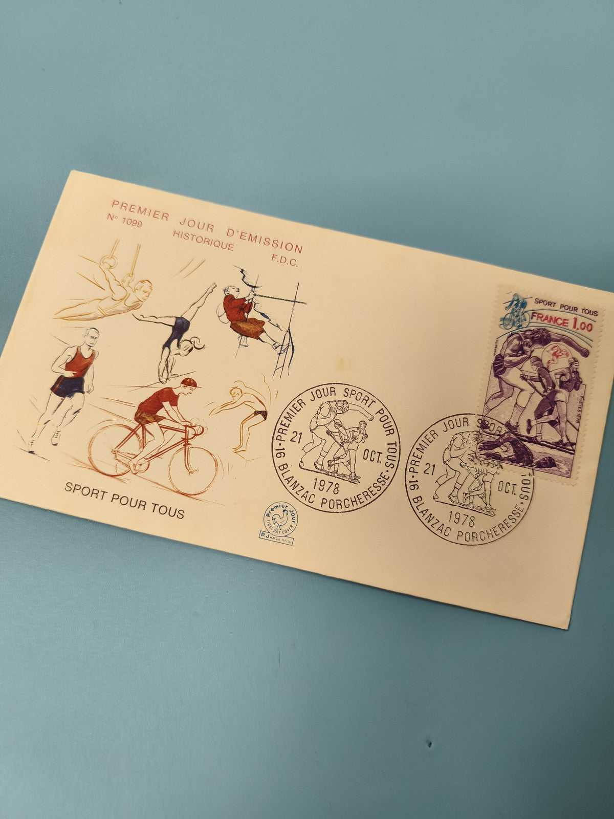 Enveloppe FDC Premier Jour Sport Pour Tous 1978 ? Illustrations athlétisme gymna