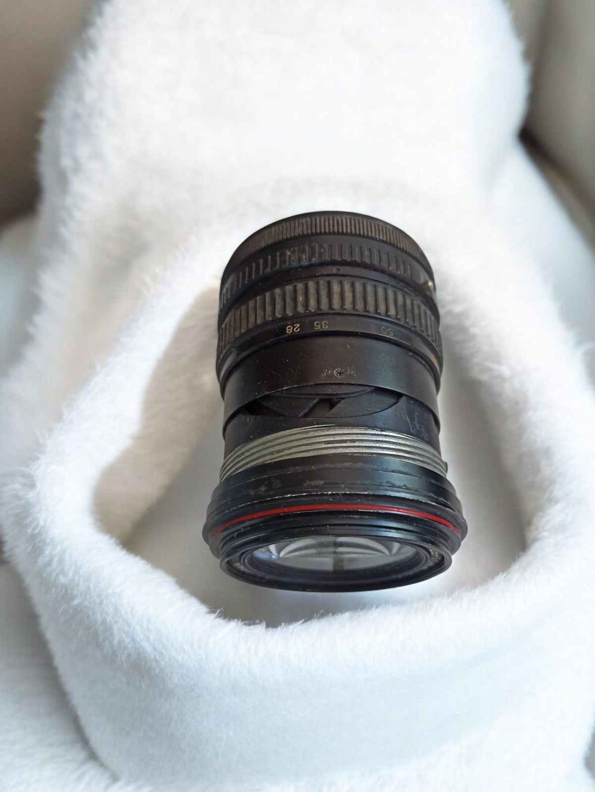 Objectif photo vintage à restaurer 28-50 mm ancien, réparation rétro