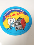 Vintage autocollant publicitaire ancien Honda grand format rétro collection déco