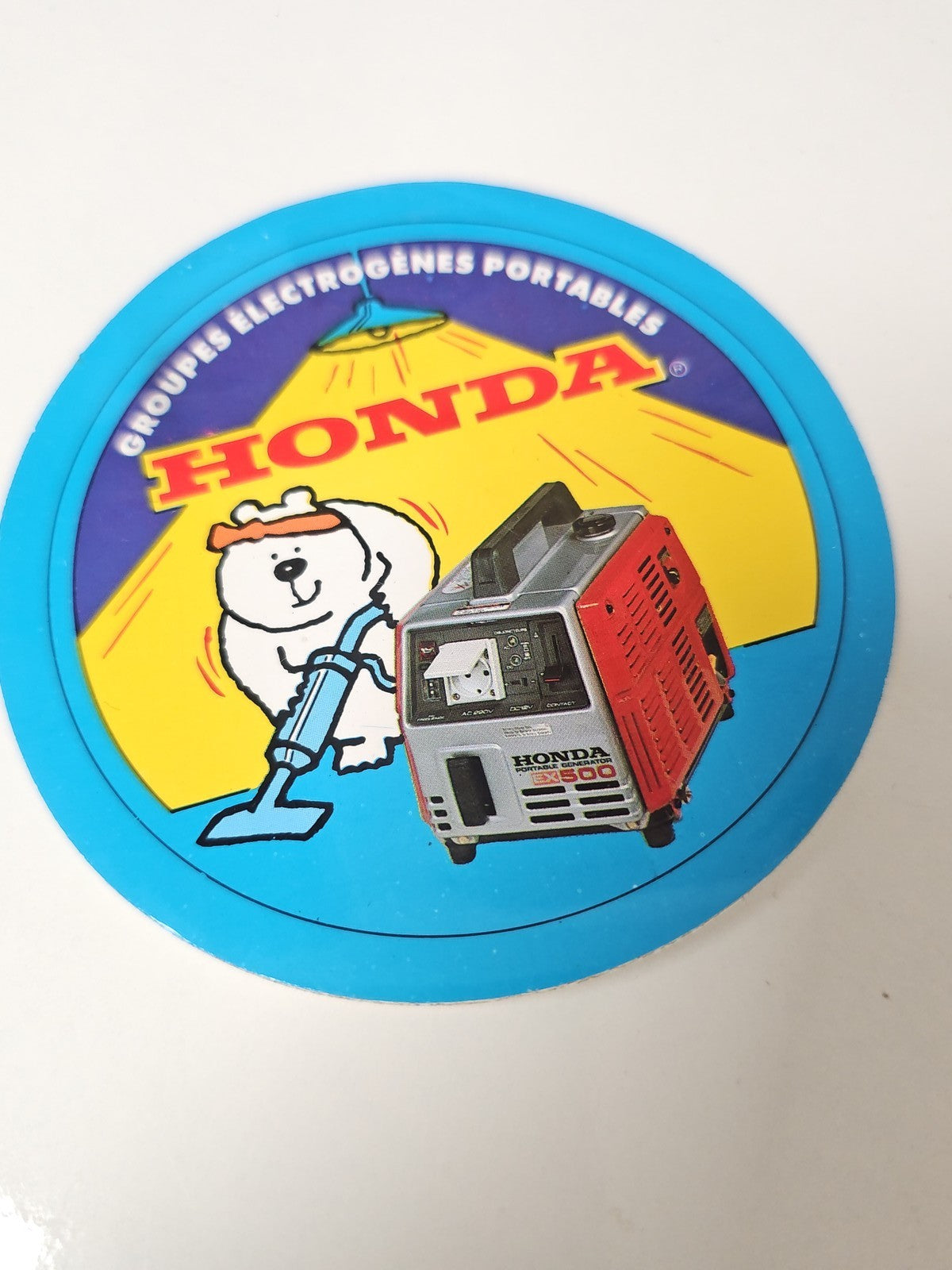 Vintage autocollant publicitaire ancien Honda grand format rétro collection déco