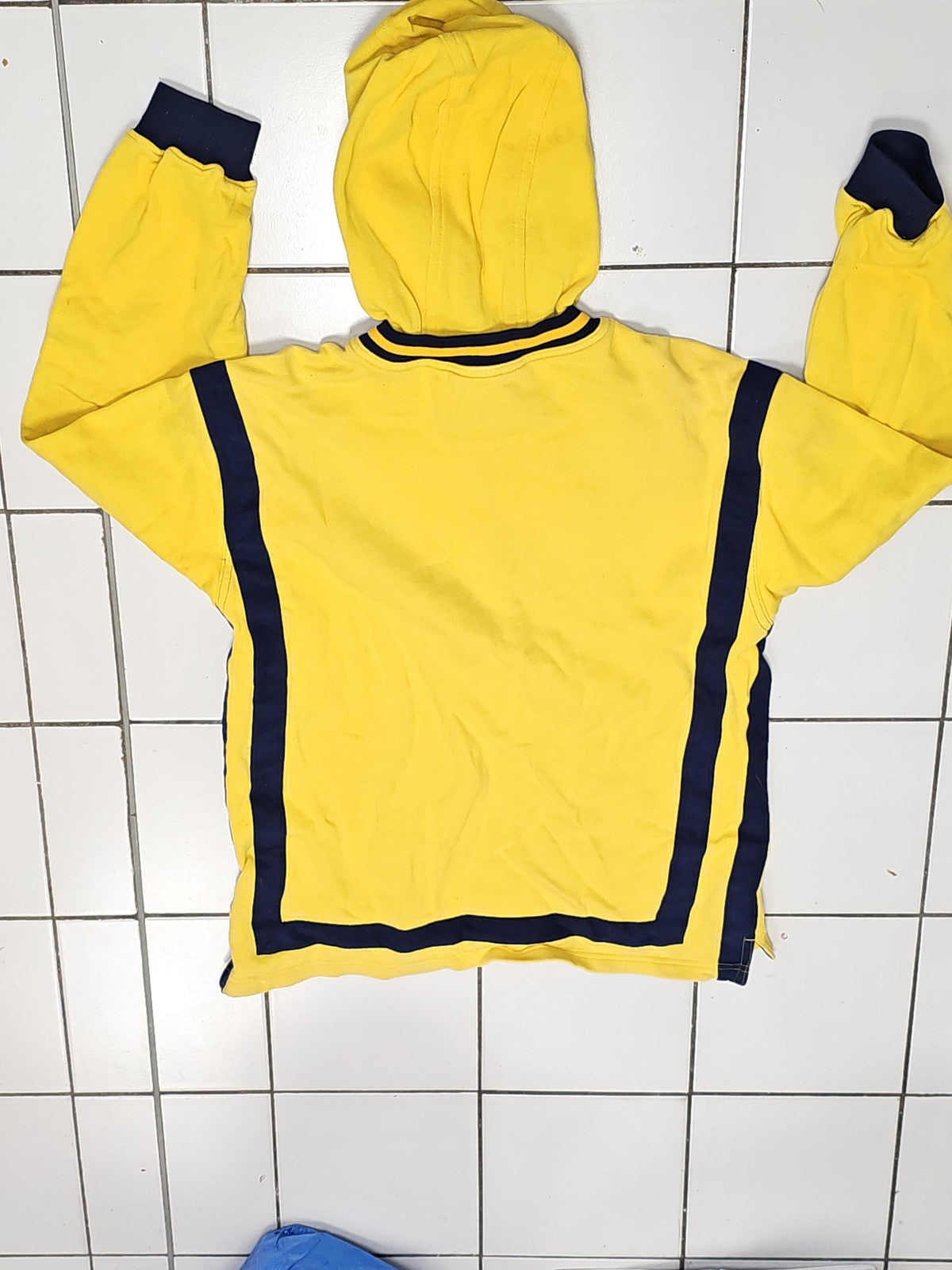Sweat à capuche Adidas jaune 90s, taille XL 16 ans, hoodie logo sport unisexe